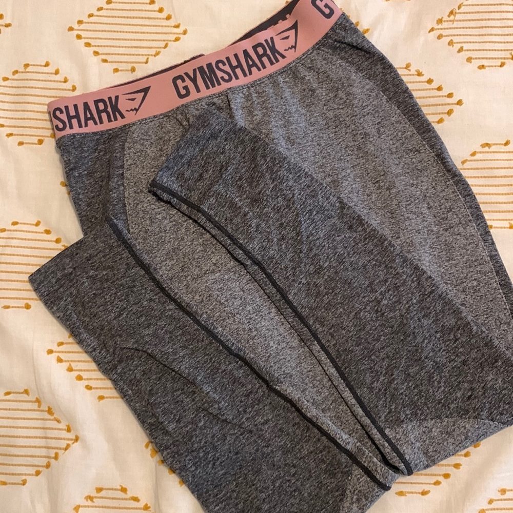 Gymshark - Dry Management Flex Leggings, Size Small, Gray Marl/Pink